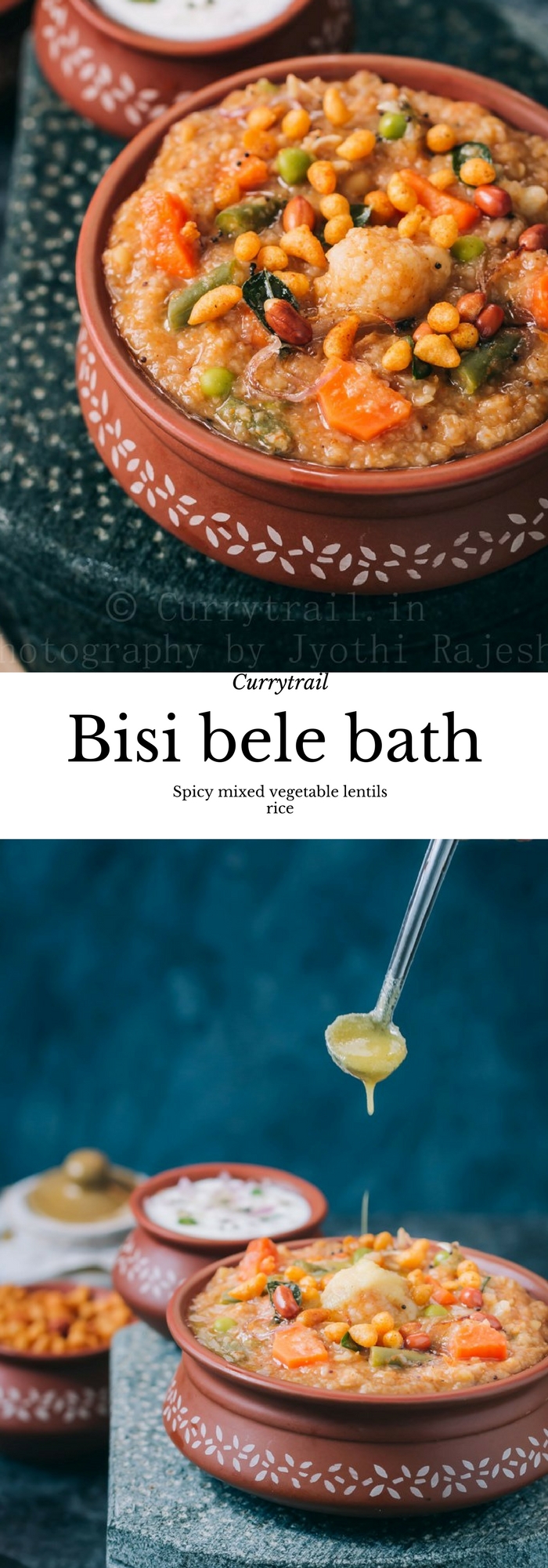 bisi bele bath with text overlay