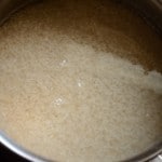 Jeera samba rice soaking in water