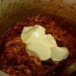thick curd or yogurt added to the red masala paste
