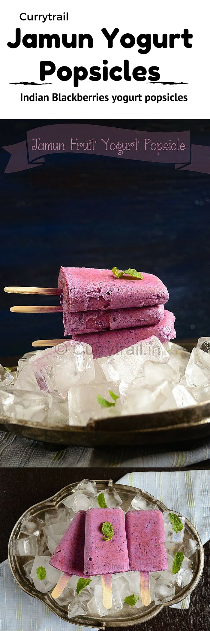Jamun Yogurt Popsicle