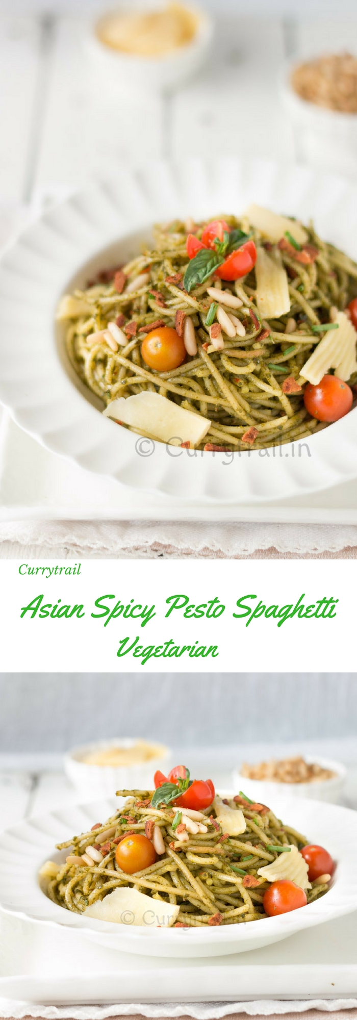 Asian Spicy Pesto Spaghetti