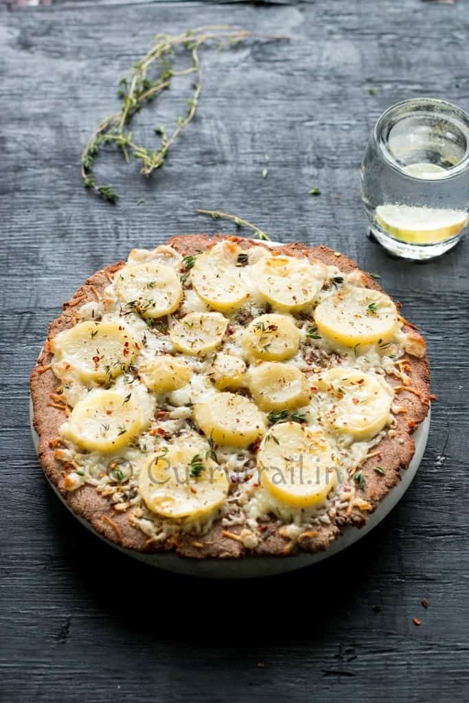 Potato pizza on gluten free crust