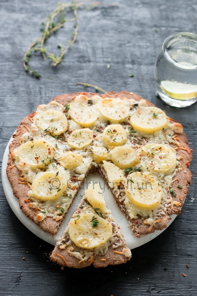 Potato pizza on gluten free crust