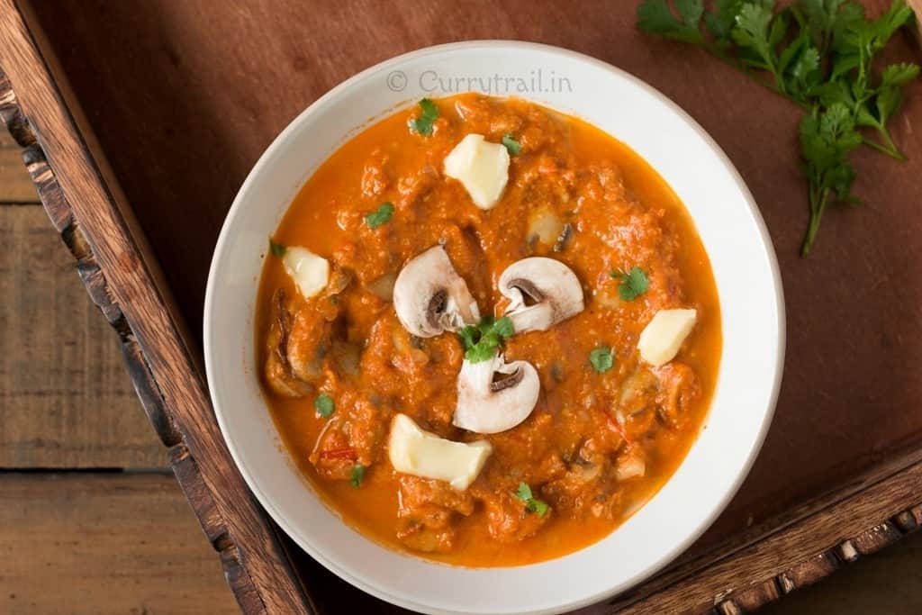 Mushroom butter masala