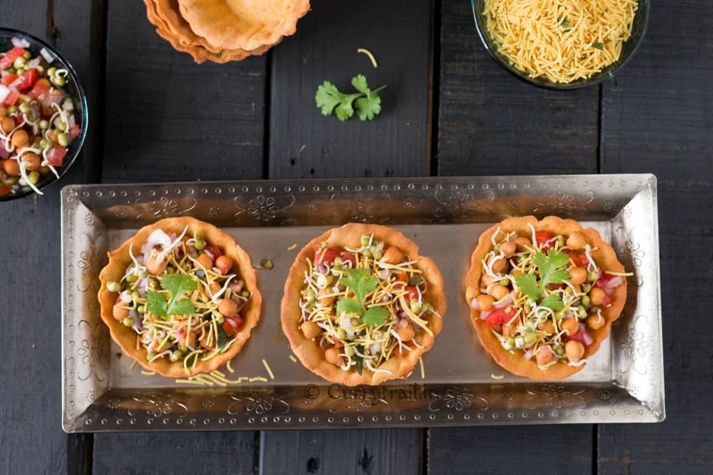 Homemade Canape Papdi Chaat