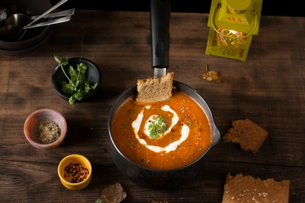Roasted sweet potato and cumin soup