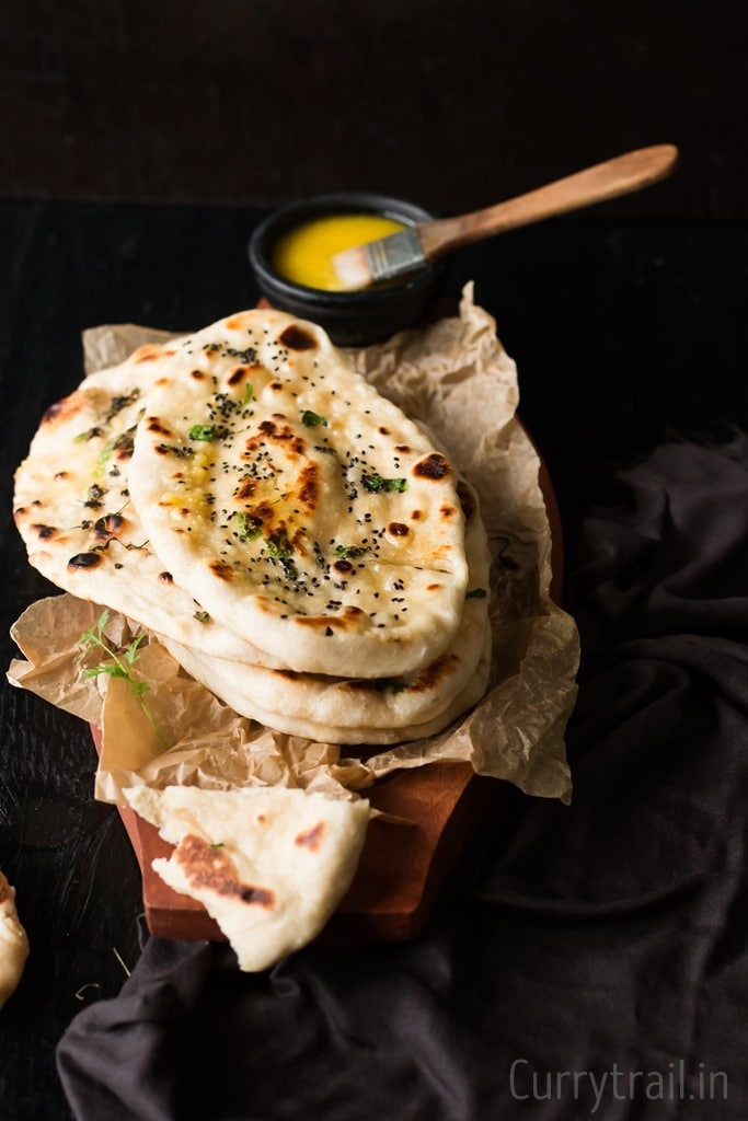 Soft, pillow-y, homemade naan recipe made without yeast