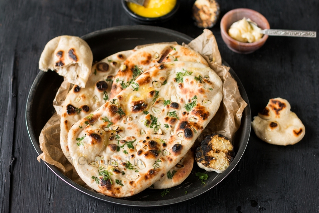 Garlic Naan with Yeast
