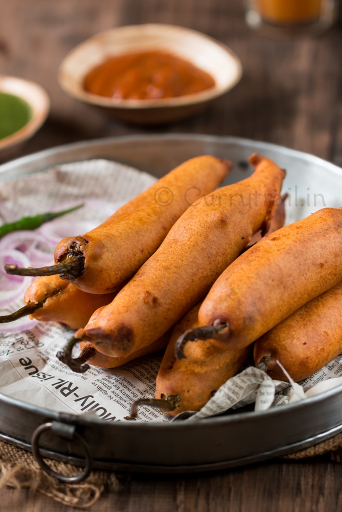 Potato Stuffed Mirchi Bajji 