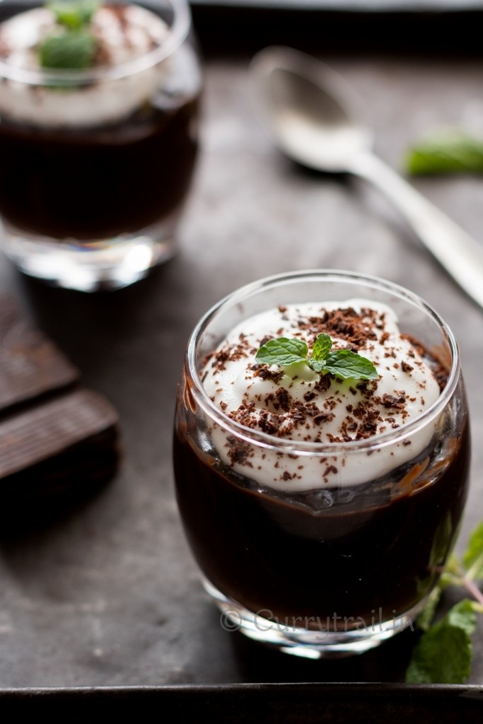 boozy coffee and chocolate pudding