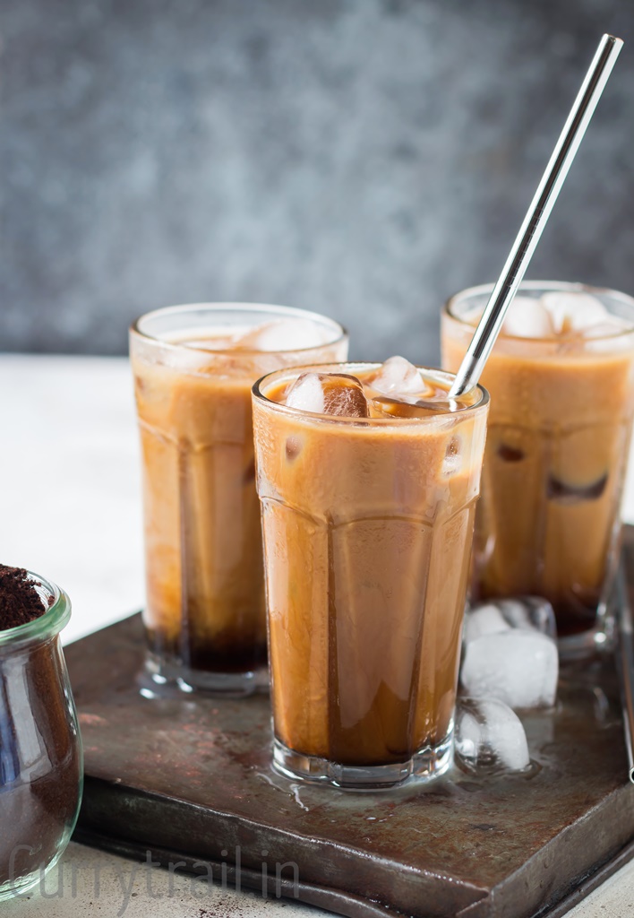 Homemade Iced Coffee with Straw