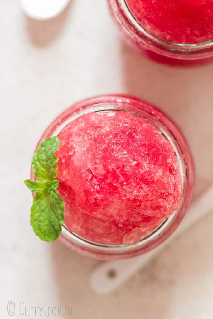 cooling refreshing watermelon granita