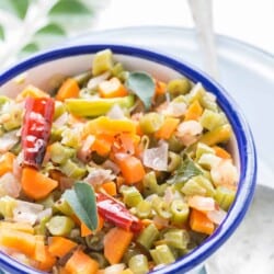 beans carrot poriyal is simple vegetable stir fry side dish popular from South India