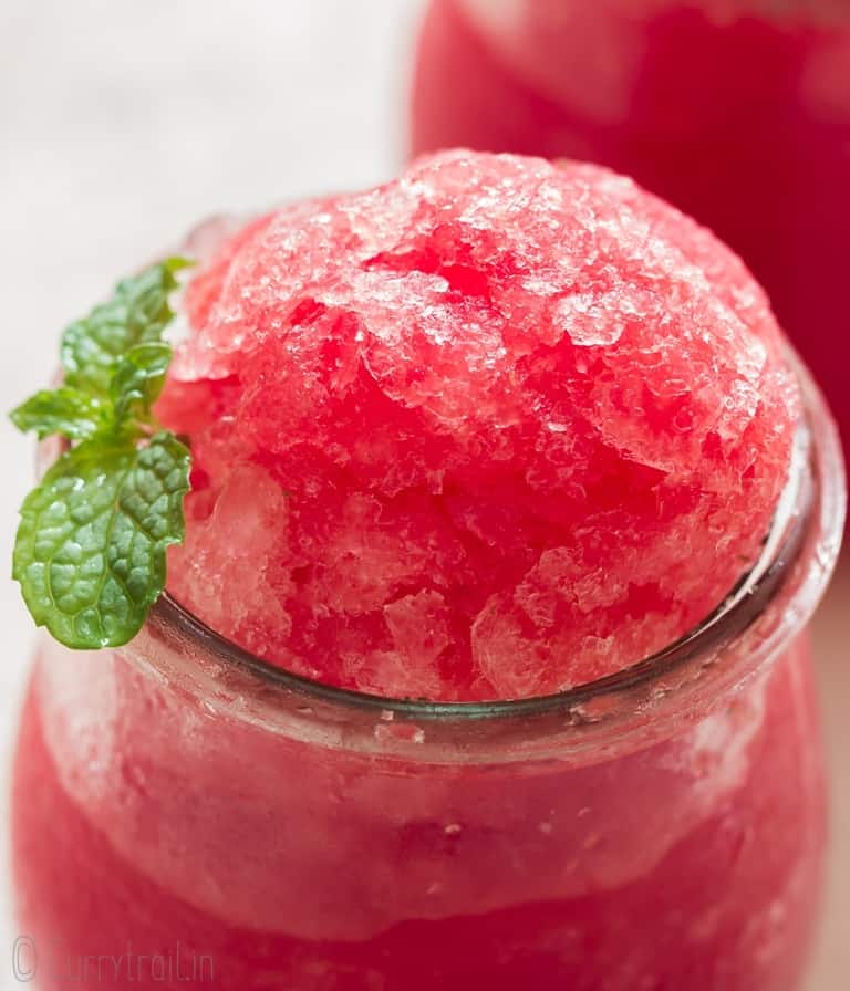 refreshing watermelon granita
