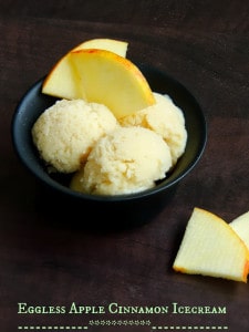 eggless apple icecream,apple cinnamon icecream