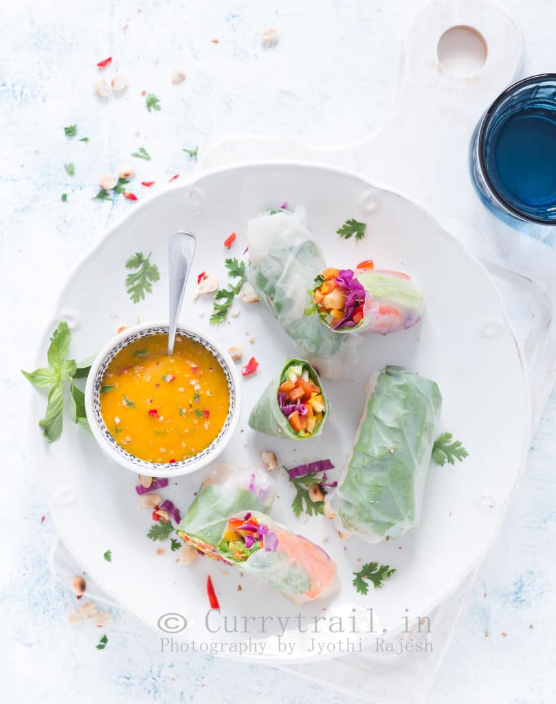 Thai Spring Roll with Thai Mango Dipping Sauce