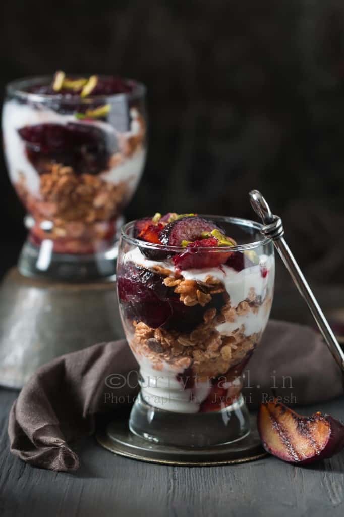 Roasted Plum Breakfast Parfait