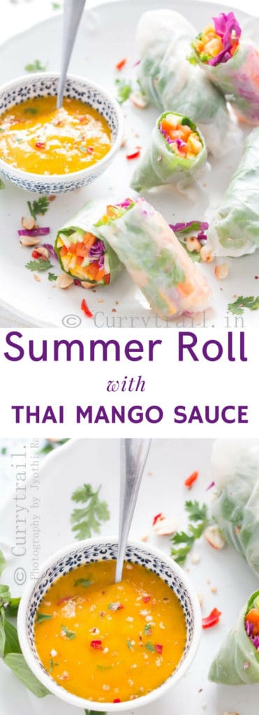 Amazing Mango Dipping Sauce with Thai Spring Roll Simple, refreshing no cook meal that is perfect for summer days. It's all healthy and nutrients loaded that you don't want to pass on.