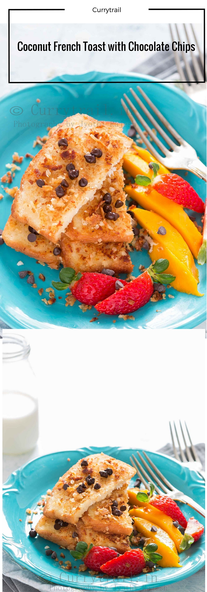 Coconut French Toast with Chocolate Chips