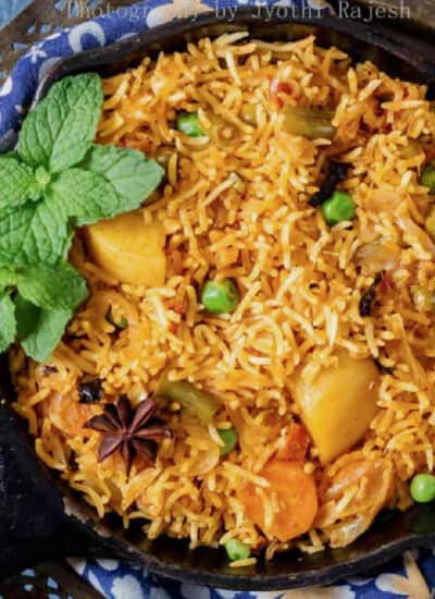 dum biryani with vegetables