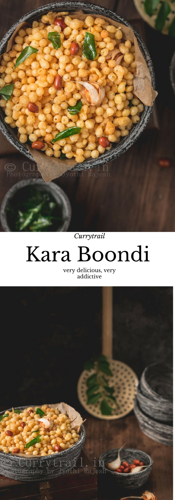 kara boondi recipe with text overlay