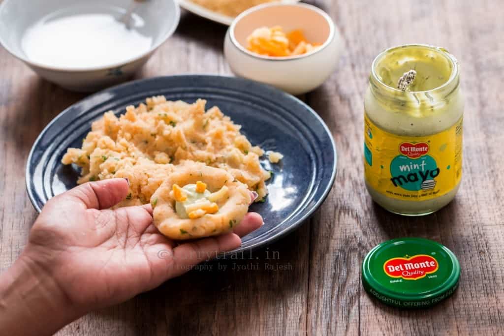 Mint Mayonnaise Stuffed Potato Cutlets Step 1