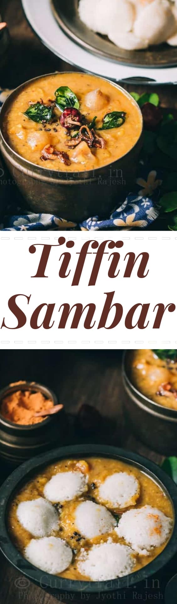 tiffin sambar with button idli with text overlay