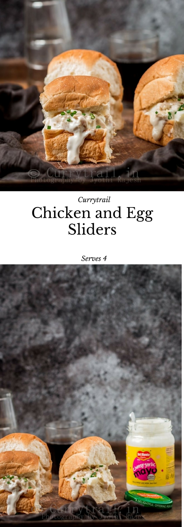 Chicken Boiled Egg Cheesy Garlic Mayonnaise Sliders