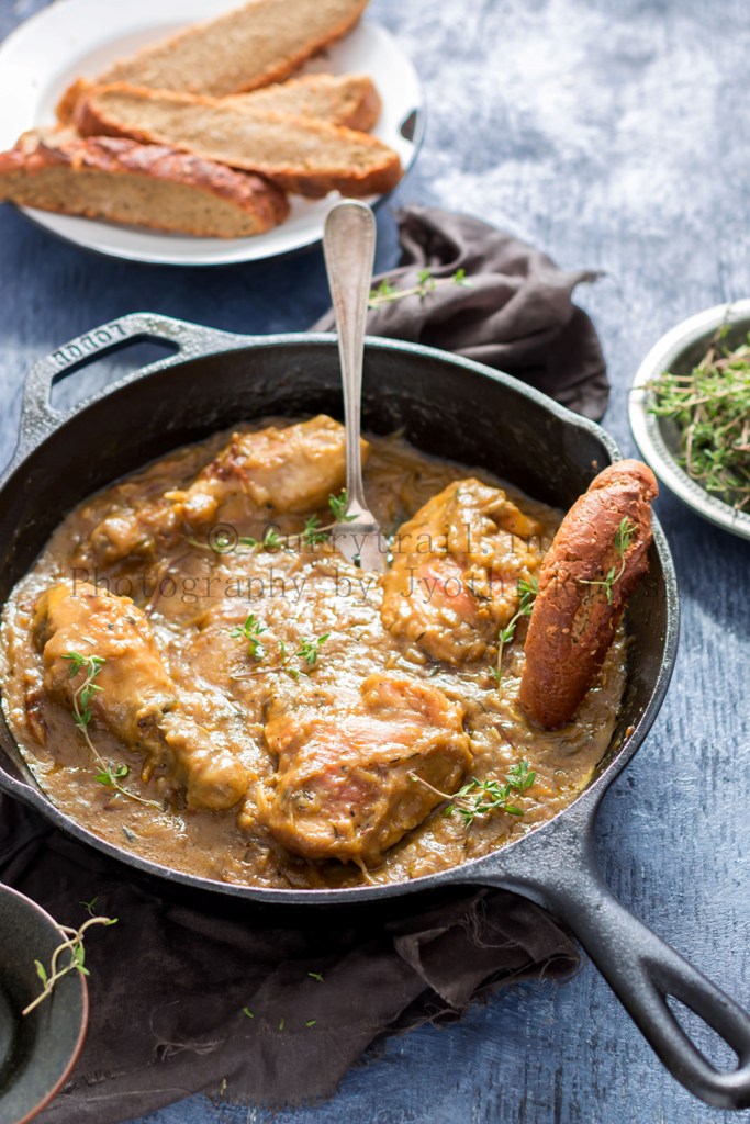 one-skillet French onion chicken