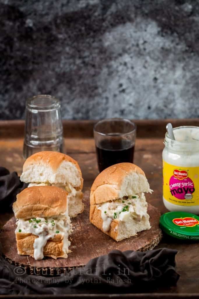Boiled Egg Cheesy Garlic Mayonnaise Sliders