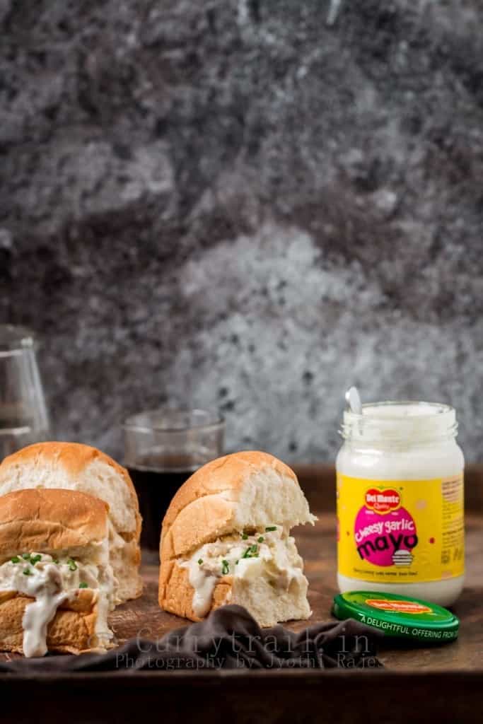 Boiled Egg Cheesy Garlic Mayonnaise Sliders