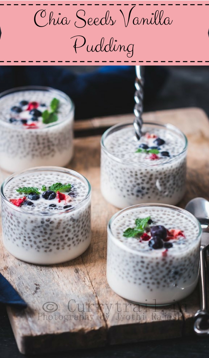 chia seed pudding serving in glass bowls