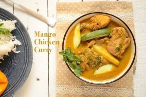 raw mango chicken curry