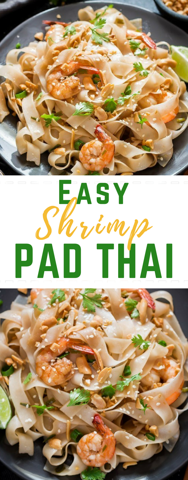 You guys won’t believe how delicious this healthy shrimp pad Thai noodles recipe is! And you know what, you can make it in 15 minutes with all BIG flavors. Fresh, bold flavors from Thai cuisine is to die for. You'll love all the flavors in this Pad Thai!