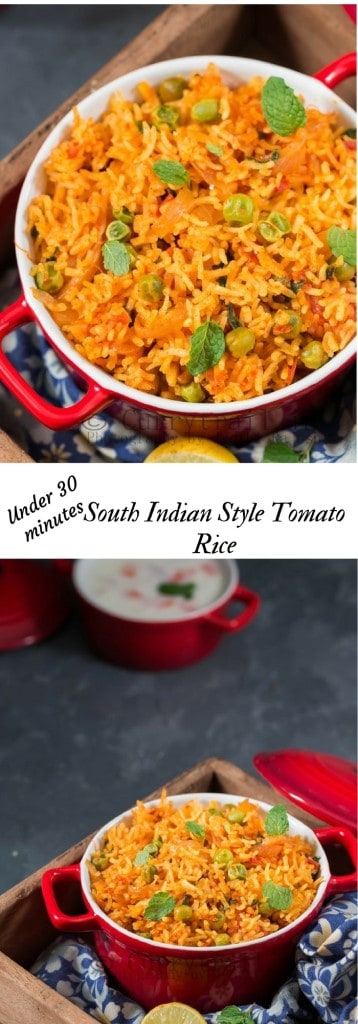 South Indian Tomato Rice Recipe (Thakkali Sadam) - CurryTrail