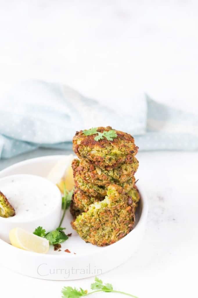 Baked Green Peas Fritters