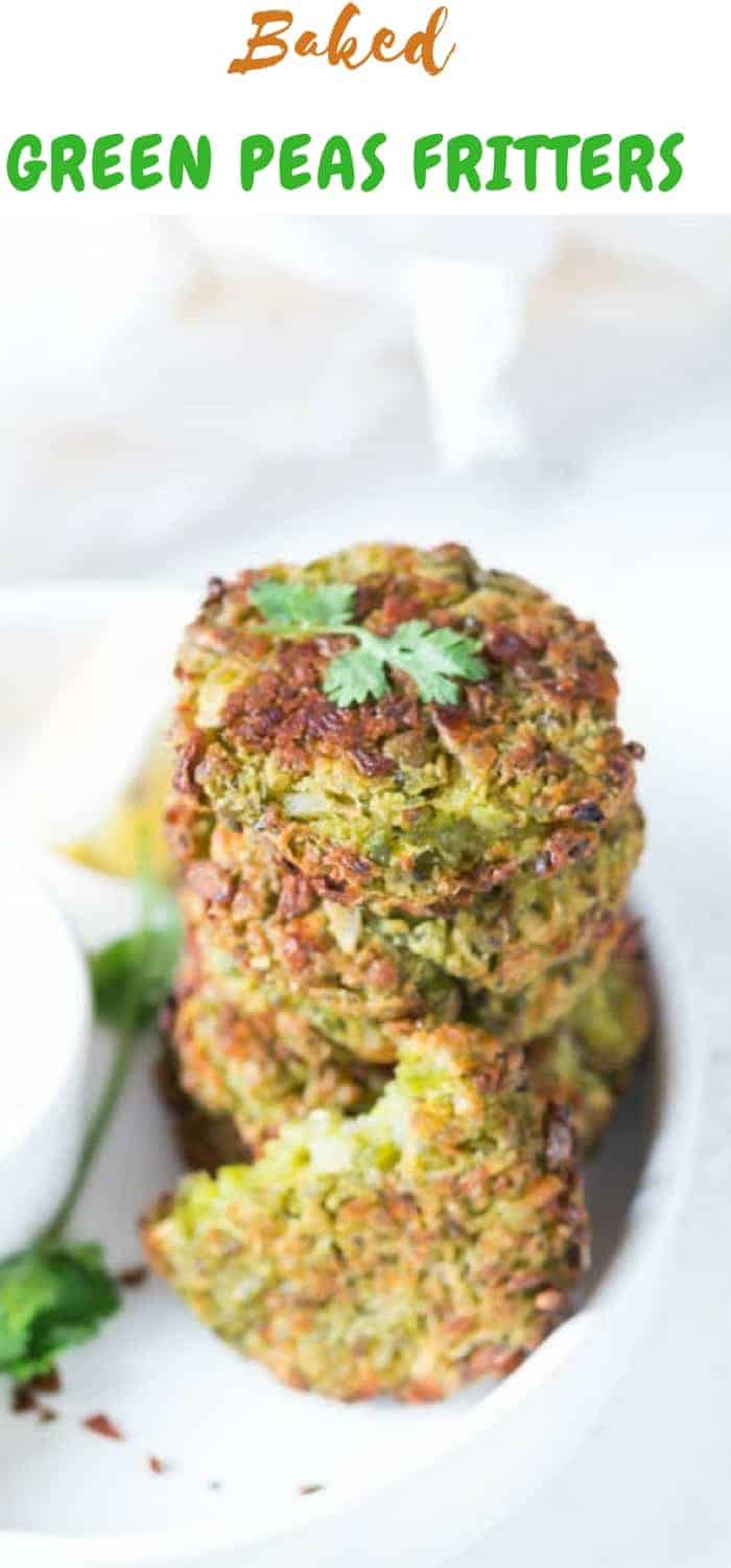 Baked Green Peas Fritters