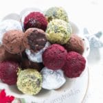 Christmas Rum Balls served in white bowl is simple to make and guaranteed to wow your guests