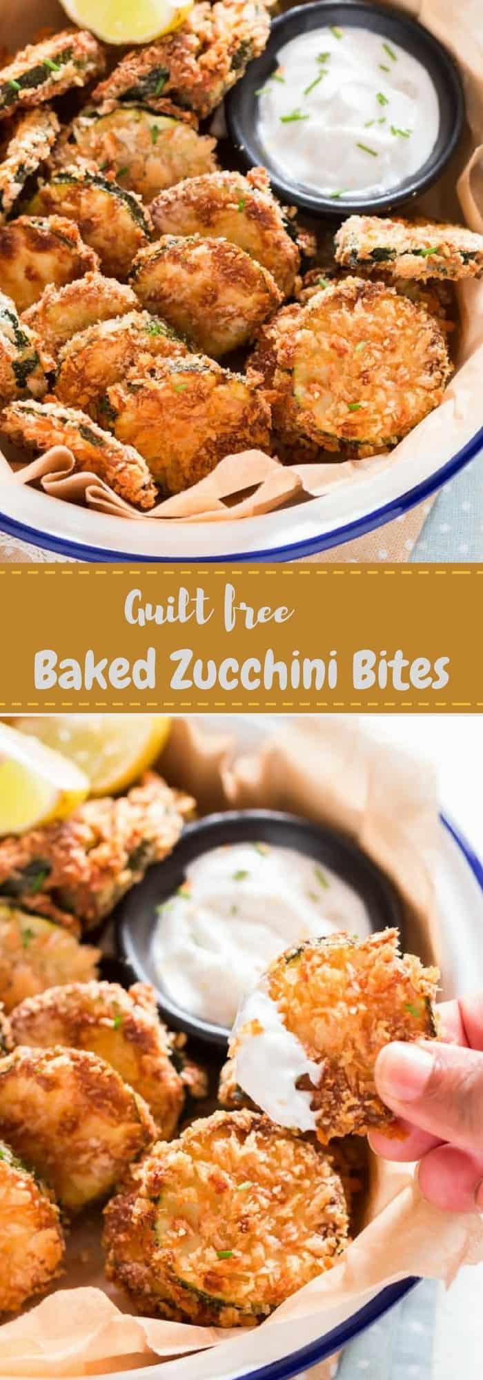 Baked Zucchini Chips with Text Overlay