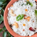 Coconut Rice served in a clay pot