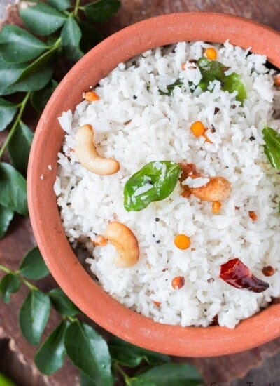 Coconut Rice served in a clay pot