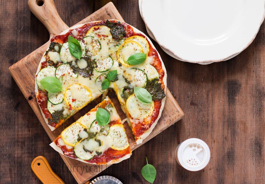 Zucchini Pizza Sliced