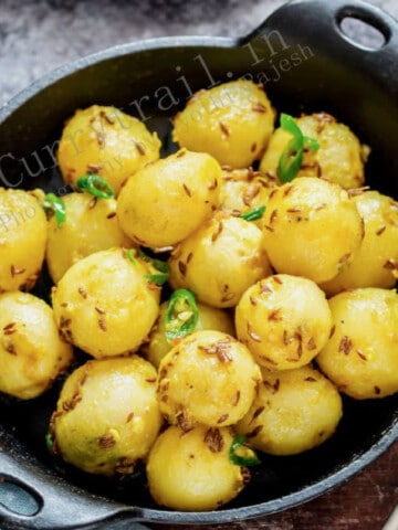 aloo jeera in bowl