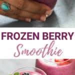 This frozen mixed berry smoothie is delicious energy breakfast that will fill you up and keep you going through the day.