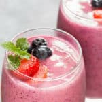 Thick mixed berry smoothie recipe is one of our favorite summer breakfast. Nothing screams summer like this gorgeous summer blend.
