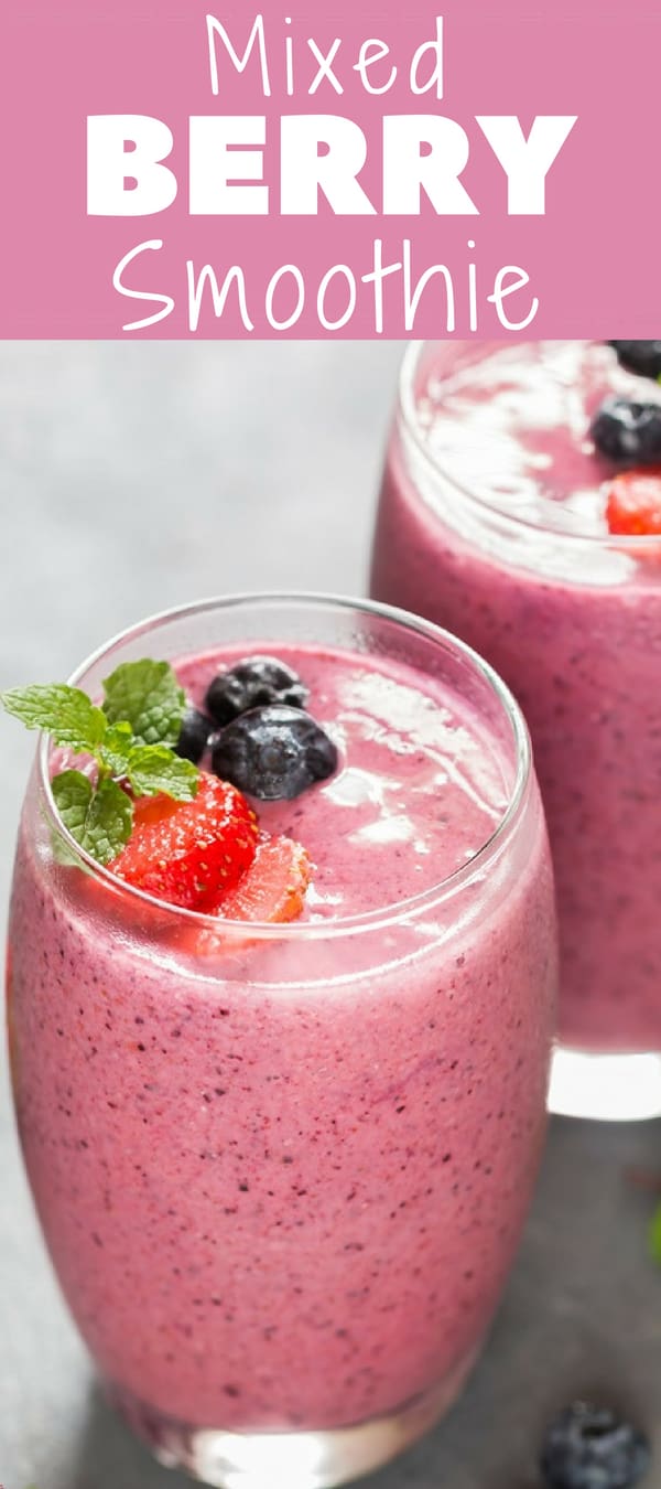 Thick mixed berry smoothie recipe is one of our favorite summer breakfast. Nothing screams summer like this gorgeous summer blend.