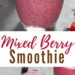 Thick mixed berry smoothie recipe is one of our favorite summer breakfast. Nothing screams summer like this gorgeous summer blend. Loaded with raspberries, strawberries, blueberries, banana, vanilla Greek yogurt it’s summertime in a glass.
