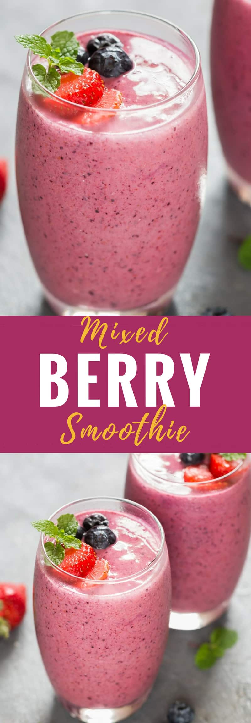 Mixed Berry Smoothie Recipe (+Video) - CurryTrail