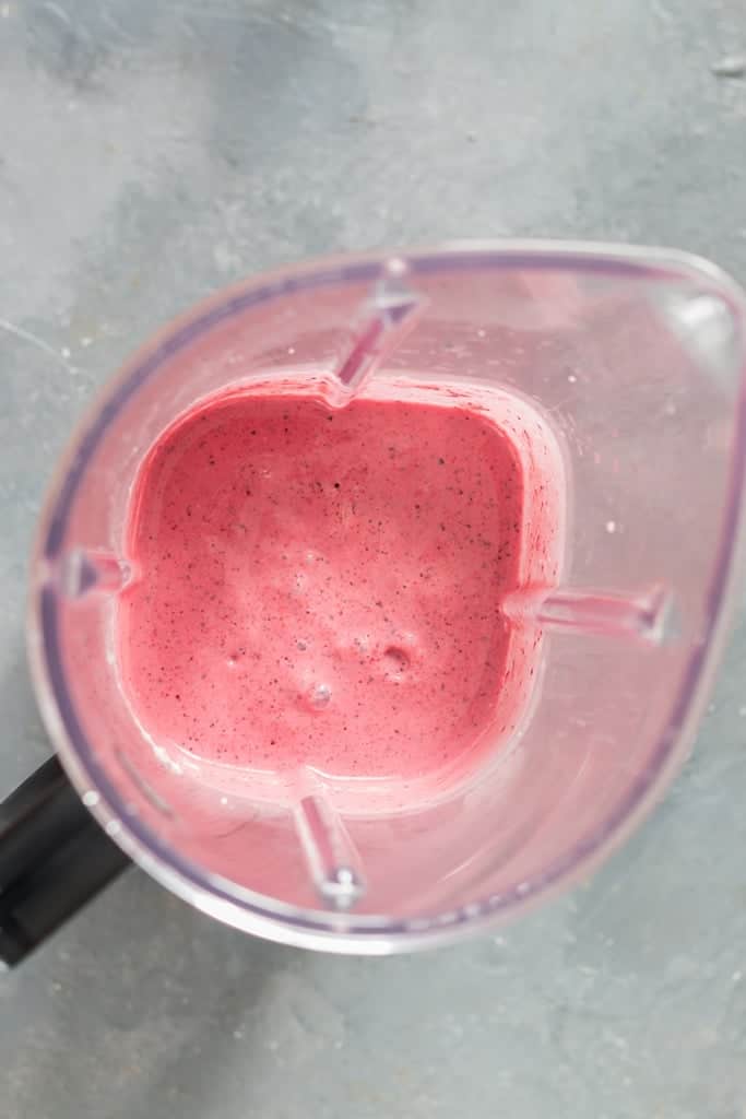 smoothie creamy mixed berry smoothie in a blender