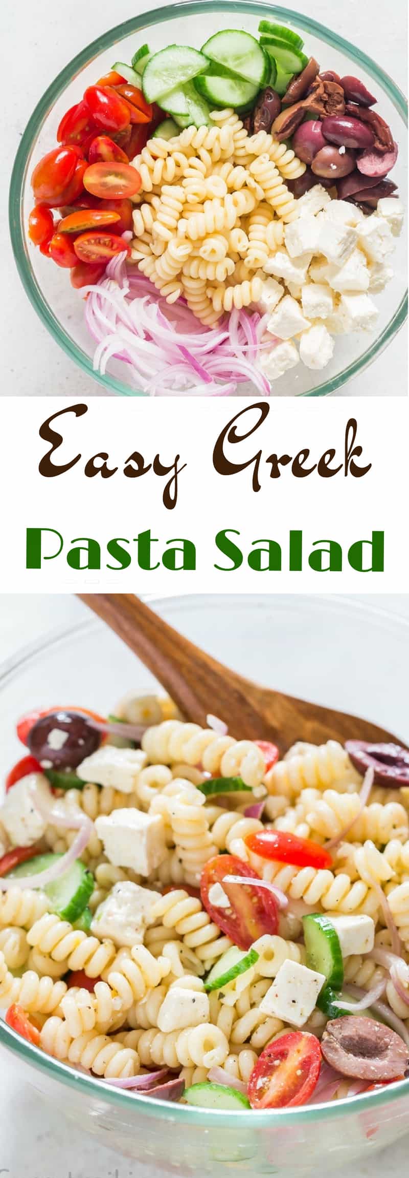 Easy Greek Pasta Salad With Red Wine Vinegar Dressing CurryTrail